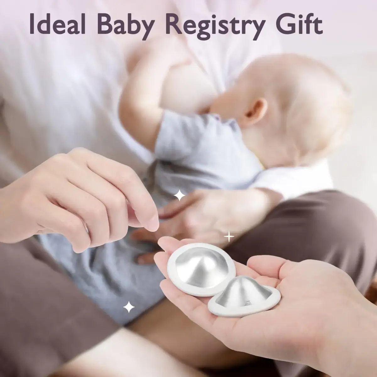Boboduck 925 Sterling Silver Nipple Covers for Breastfeeding | Sore & Sensitive Nipple Relief - view 6