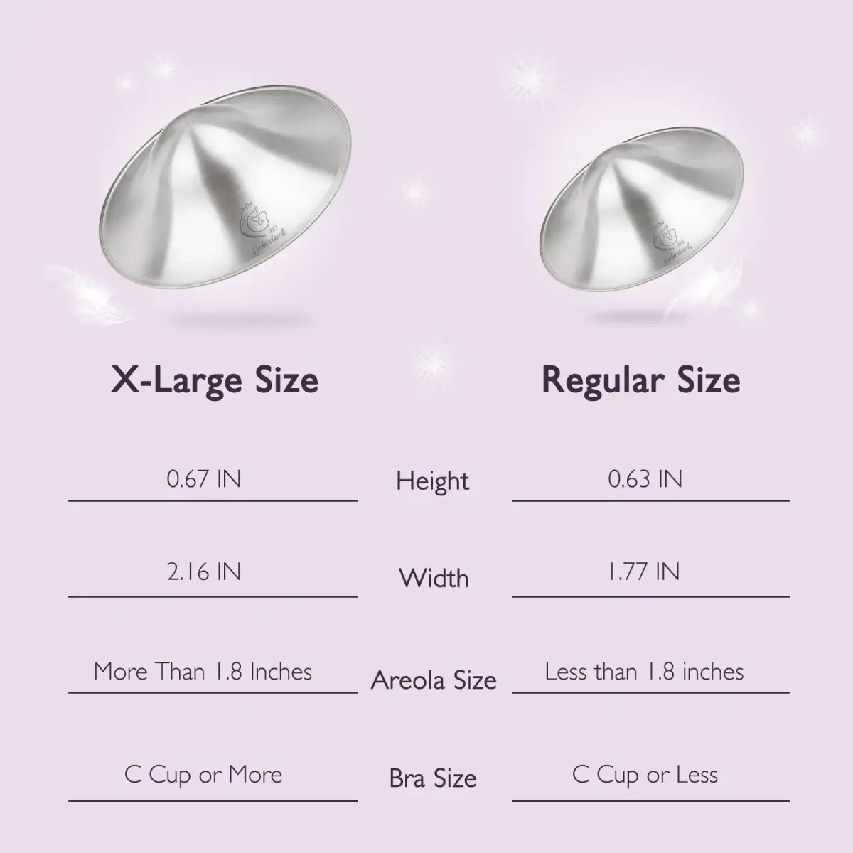 Boboduck 925 Sterling Silver Nipple Covers for Breastfeeding | Sore & Sensitive Nipple Relief - view 7