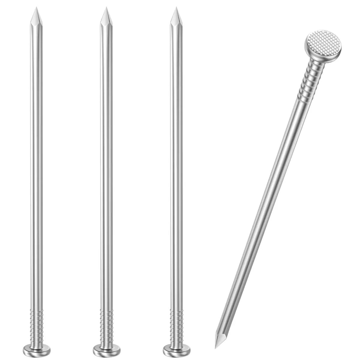 VGBUY 6 Inch Stainless Steel Hardware Nails (15.3 cm / 5.0 mm) | Picture Hanging Nails for Walls - main product image