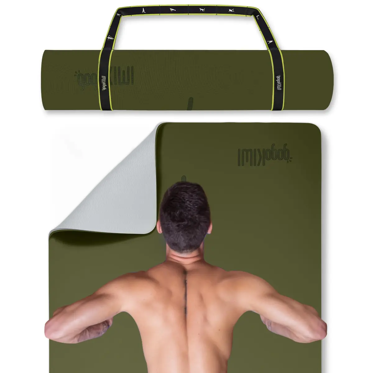 gogoKIWI Extra Wide Exercise Mat 72"L x 36"W | Extra Cushion 1/2 inch Thick for Yoga & Fitness - main product image