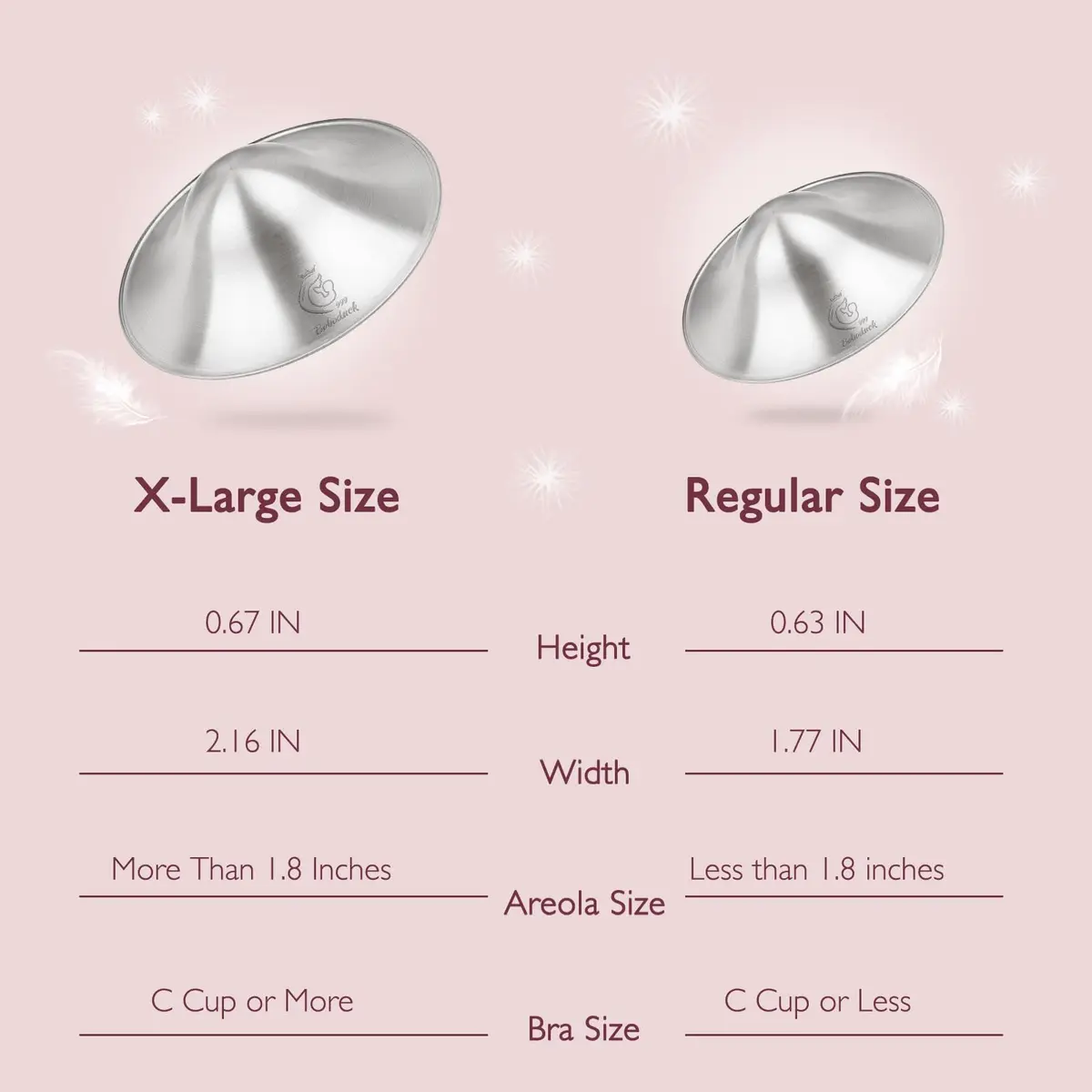 Boboduck 999 Sterling Silver Nipple Cups with Silicone Ring (2 Count) | Original Sore Nipple Relief - view 7