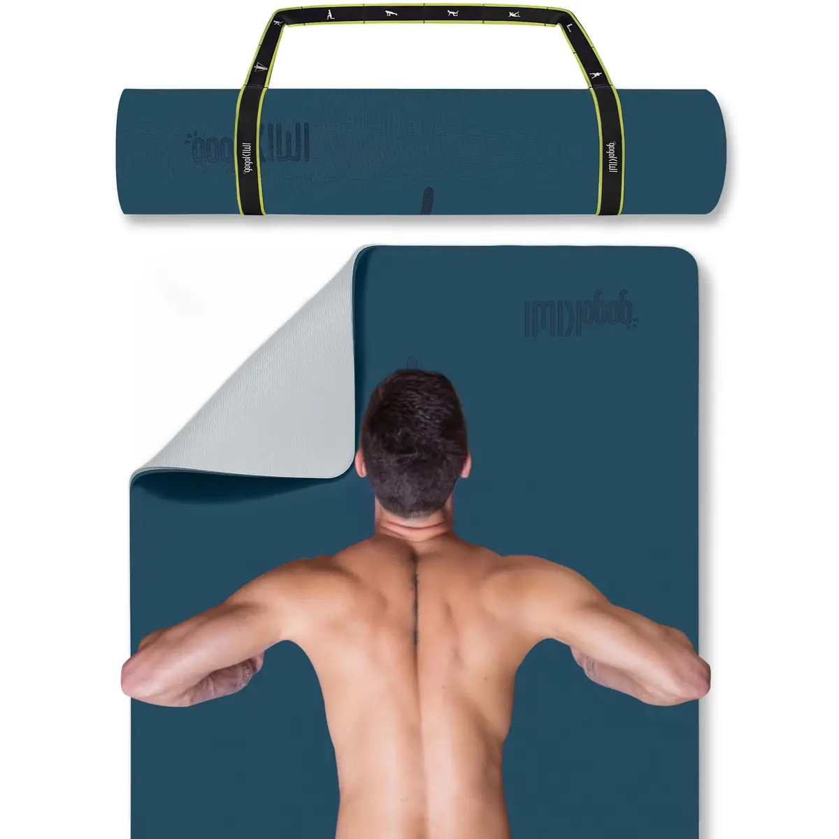 gogoKIWI Extra Wide Yoga Mat 72"L x 36"W x 1/2" Thick | Non Slip, Extra Large for Yoga & Fitness - main product image