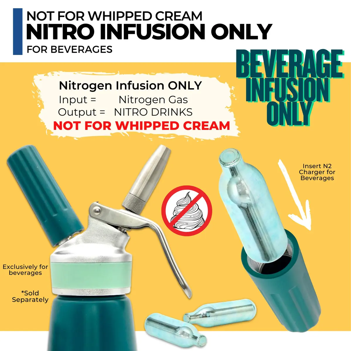 ICO 2g Nitrogen Cartridges | Professional Cold Brew & Beer Infusion, 30-Pack - view 2
