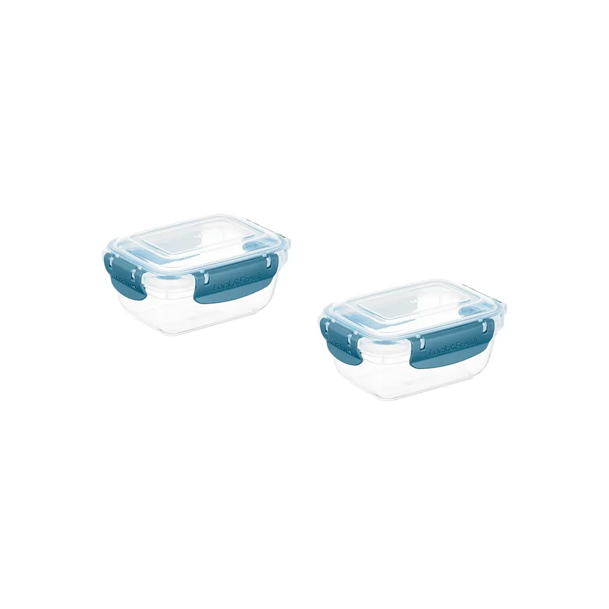 Superio Pack of 2 Plastic Food Storage Containers with Airtight Lids, 13 Oz | Leakproof, BPA Free, Stackable, Microwave & Dishwasher Safe - main product image