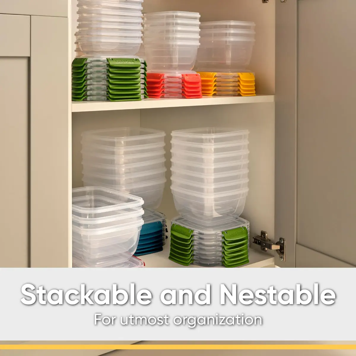 Superio Pack of 2 Plastic Food Storage Containers with Airtight Lids, 13 Oz | Leakproof, BPA Free, Stackable, Microwave & Dishwasher Safe - view 3