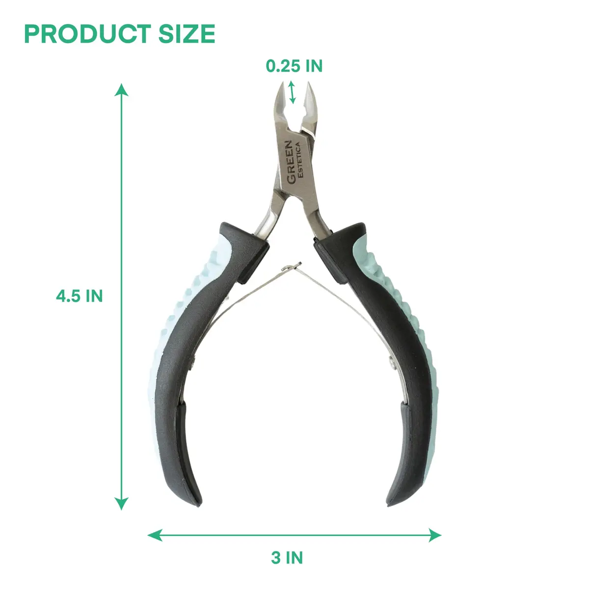 GREEN ESTETICA Cuticle Trimmer with Non-Slip Grip Handle | Stainless Steel Nail Tool for Precise Cuticles - view 6