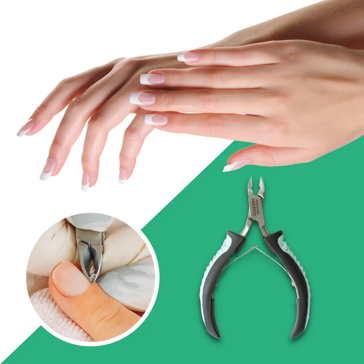 GREEN ESTETICA Cuticle Trimmer with Non-Slip Grip Handle | Stainless Steel Nail Tool for Precise Cuticles - view 7