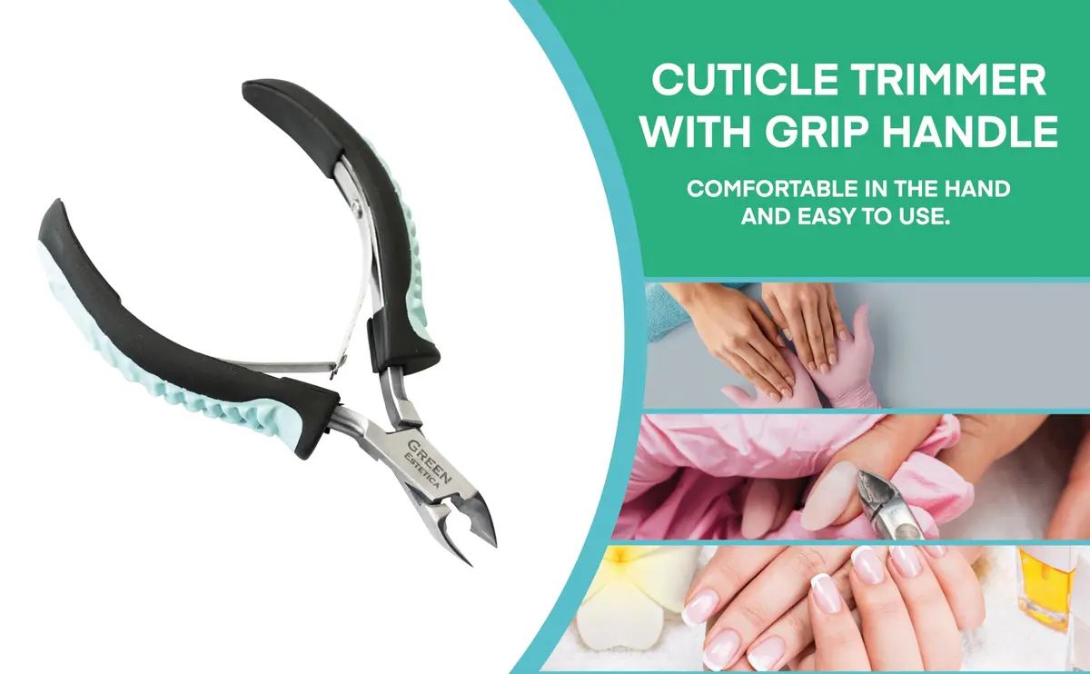 GREEN ESTETICA Cuticle Trimmer with Non-Slip Grip Handle | Stainless Steel Nail Tool for Precise Cuticles - view 8