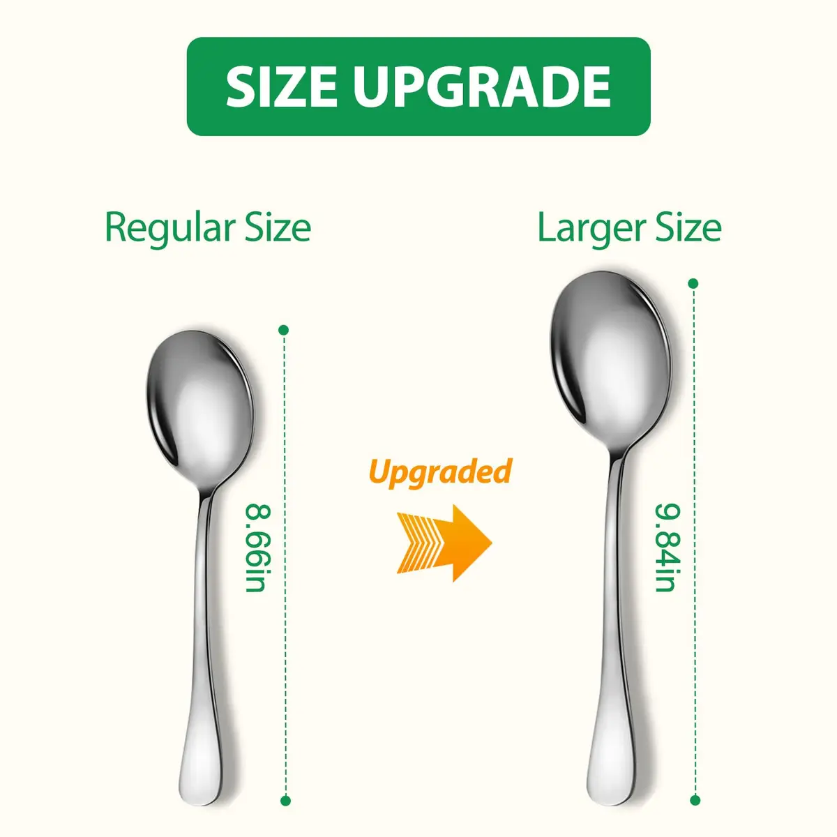 KEYOXY Serving Spoons Set, 8PCS, 10-Inch | Food-Grade Stainless Steel for Parties & Daily Use - view 2