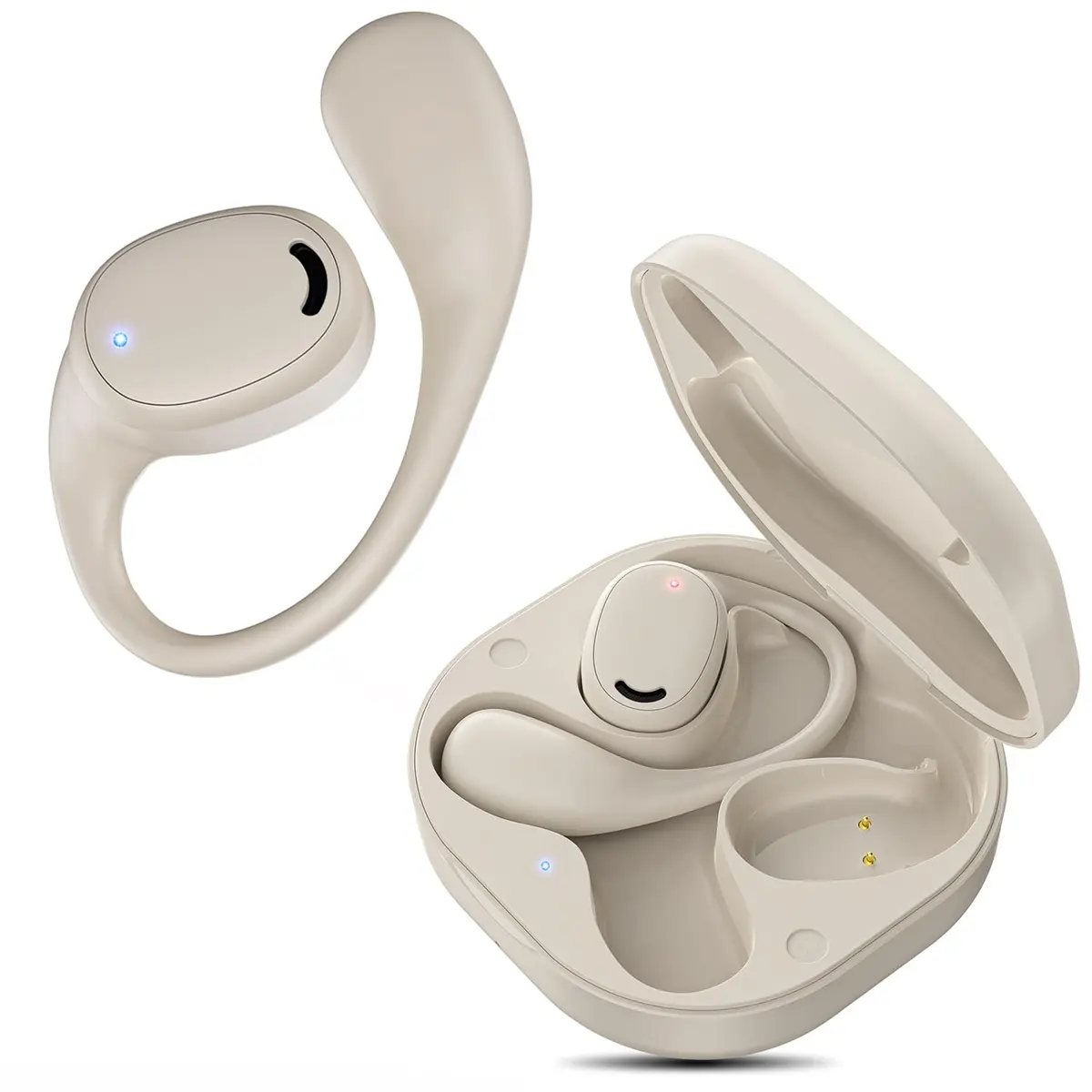 EXECCZO Open Ear Headphones - Airflow Pro Bluetooth 5.3 Earbud Wireless Earphones Headset for Running and Outdoor Activities with Immersive Sound (Skin) - main product image