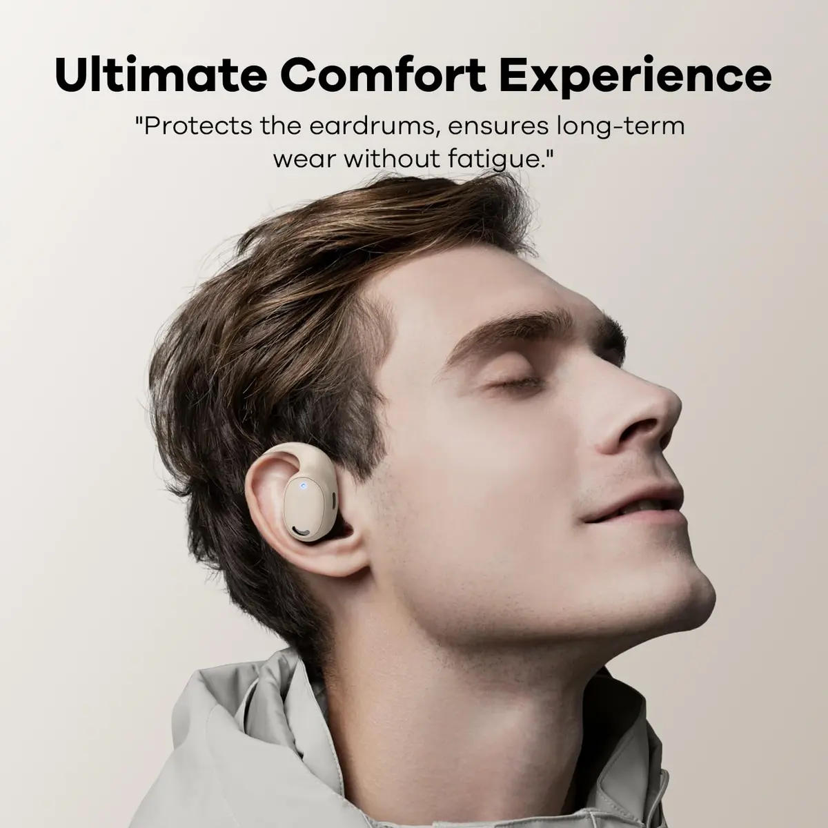EXECCZO Open Ear Headphones - Airflow Pro Bluetooth 5.3 Earbud Wireless Earphones Headset for Running and Outdoor Activities with Immersive Sound (Skin) - view 3