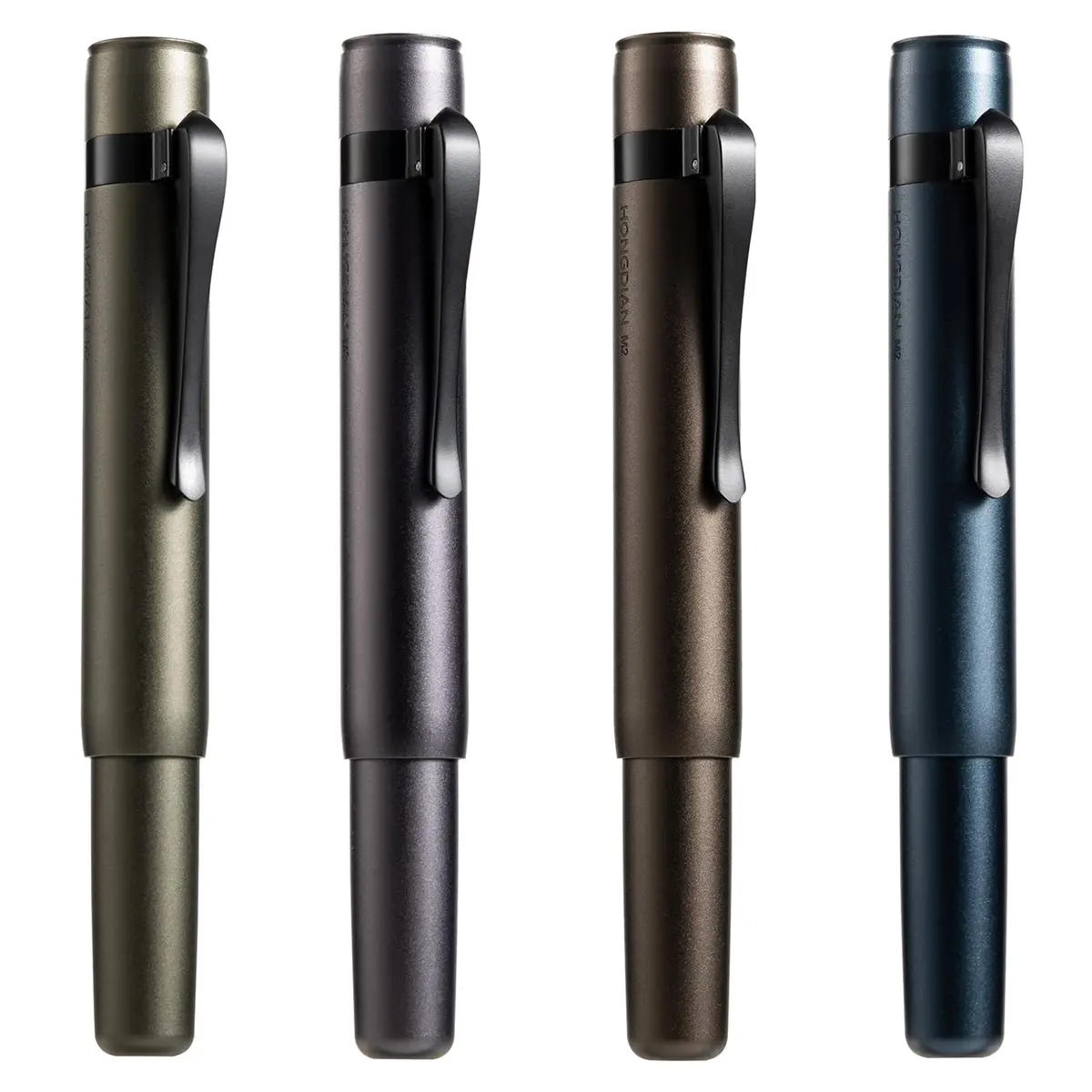 HONG DIAN M2 Black Forest Mini Fountain Pen, Fine Soft Nib & Sleek Shape Aluminium Short Pocket Travel Pen (Caramel Brown) | 105mm (4.13") - view 9