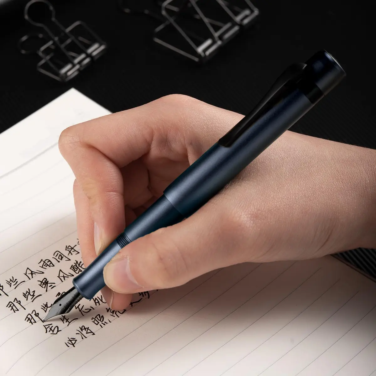 HONG DIAN M2 Mini Fountain Pen, Extra Fine Soft Nib, 105mm (4.13 in) Aluminium Body | Smooth Ink Flow for Students & Professionals - view 7