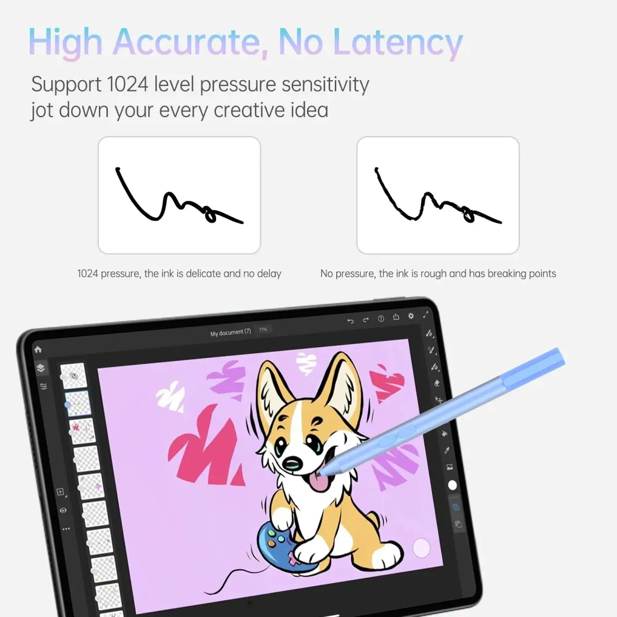 hacey Stylus Pen for HP Omnibook X Flip, Envy/Pavilion/Spectre x360, Sapphire | 1024 Pressure Levels - view 5