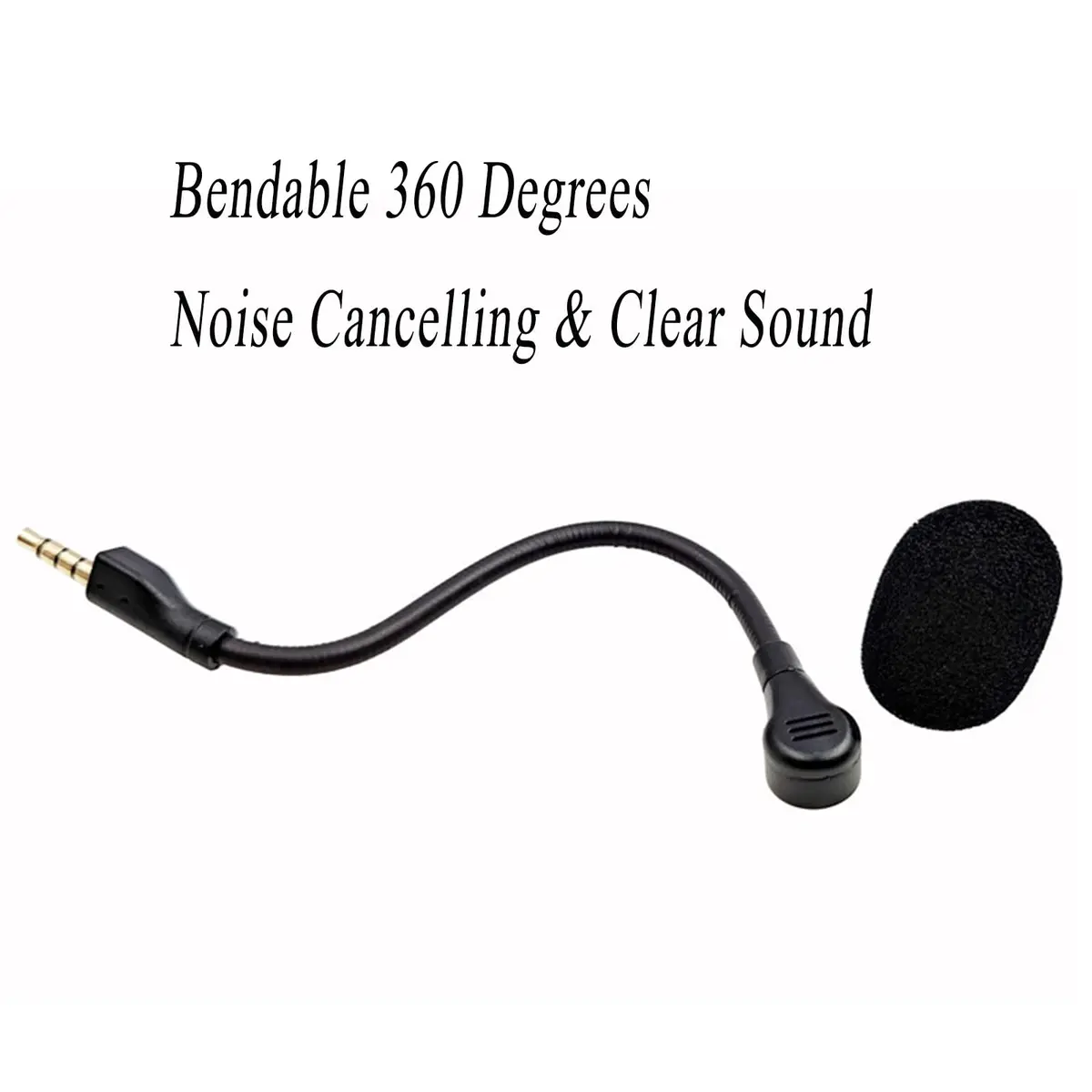 NewTH Replacement Microphone for Steelseries Arctis 1 Headphones | Detachable 3.5mm Noise Cancelling Boom - view 5