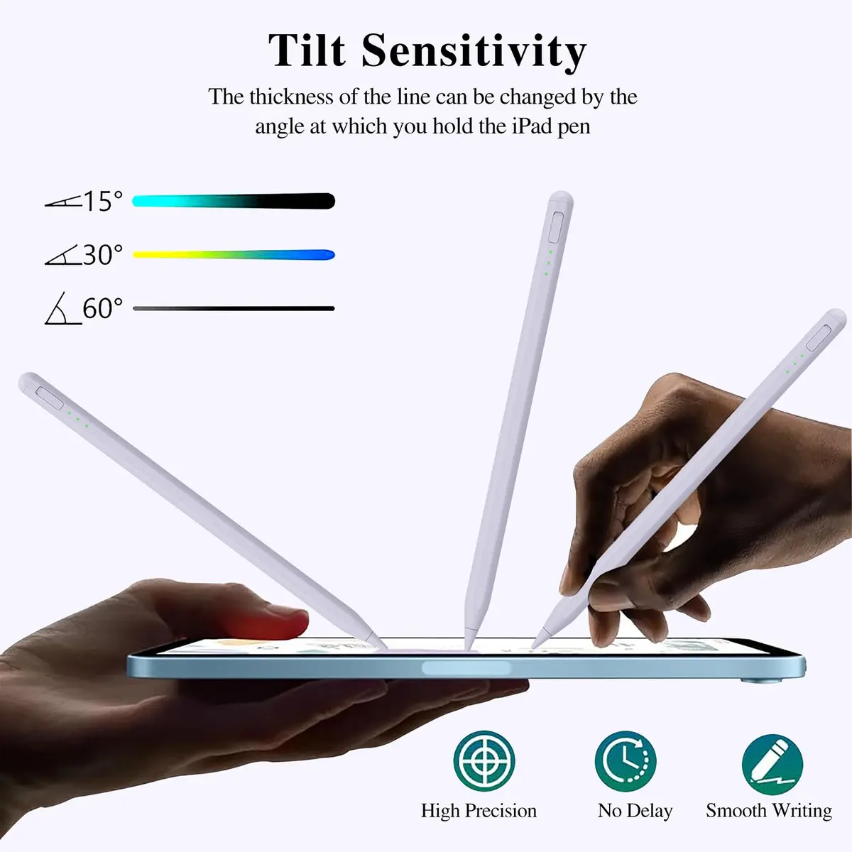 JvKzaen Stylus Pen for iPad 10th & 11th Gen | Fast Charge, Palm Rejection, Tilt Sensitivity (70-120 chars) - view 7