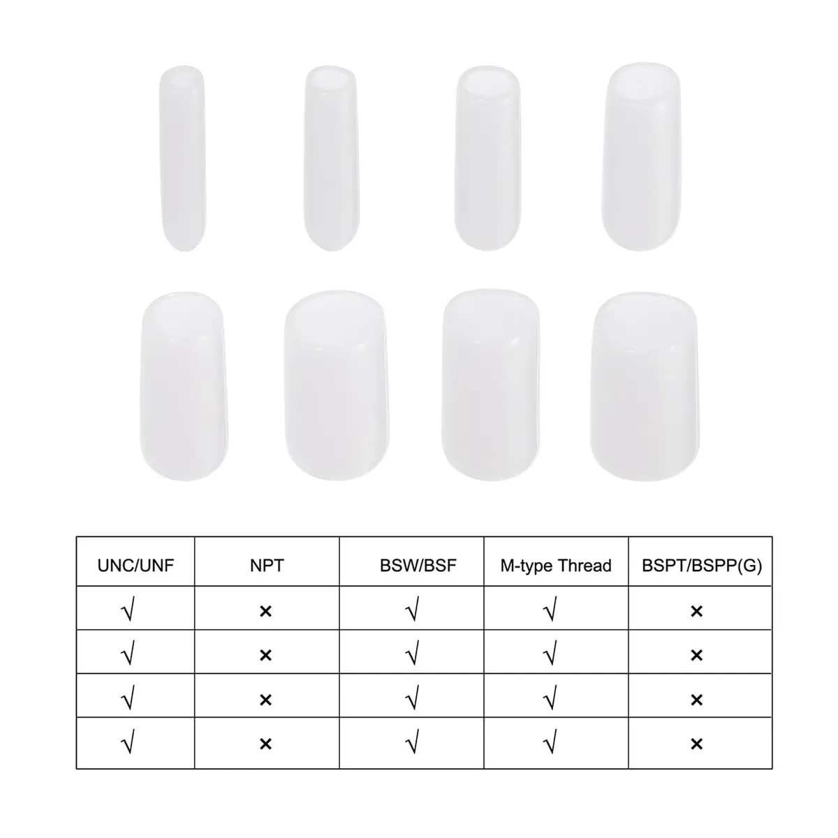 uxcell Rubber End Caps 1.5mm ID | Vinyl Round Tube Bolt Cover for Furniture & Protectors - view 4