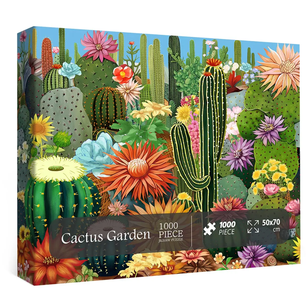 PPuzzling Succulent Garden Jigsaw Puzzles 1000 Pieces 53cm x 75cm | Educational & Non-Toxic Puzzle for Adults - view 2