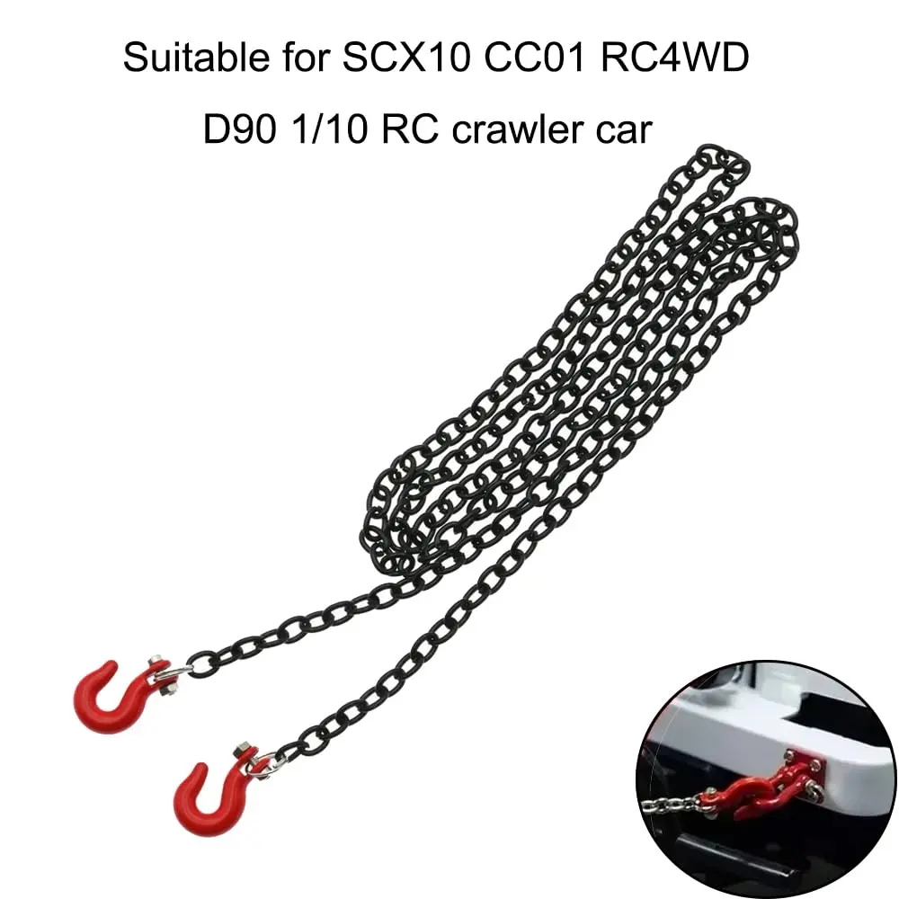 Albiuev Metal Trailer Chain with Tow Hook 100cm (39.3in) | RC Crawler Car Accessory - view 4