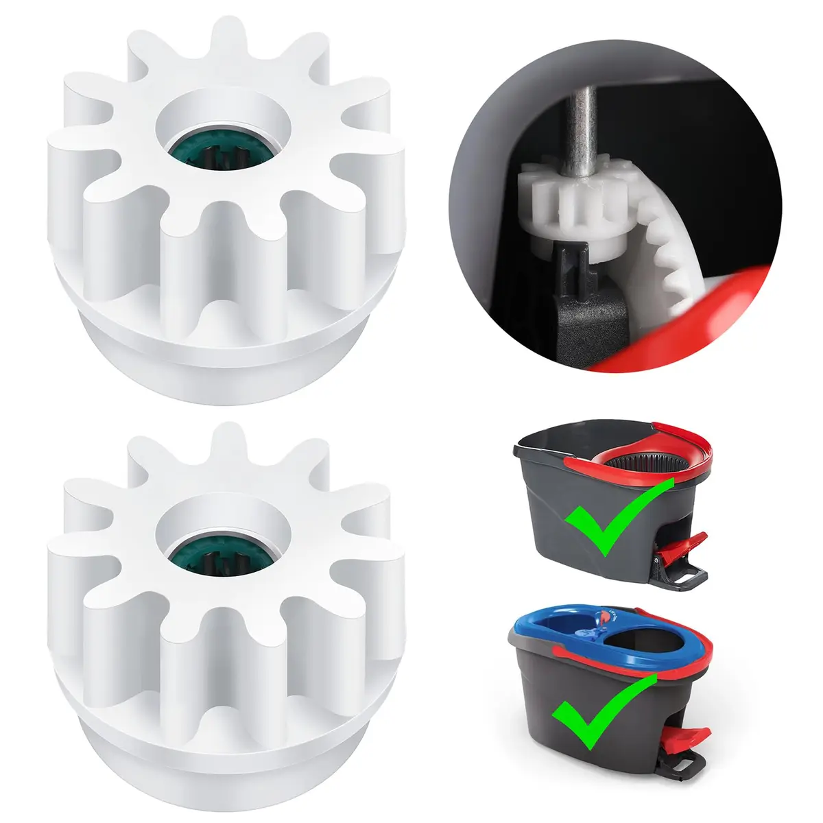 Tidy Monster Pedal Bearing Replacement for OCedar Mop Bucket 2 Pack | Easy Fix for Spin Mop System - main product image