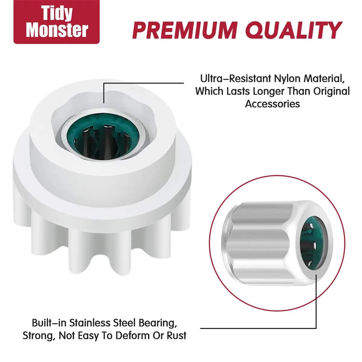 Tidy Monster Pedal Bearing Replacement for OCedar Mop Bucket 2 Pack | Easy Fix for Spin Mop System - view 6