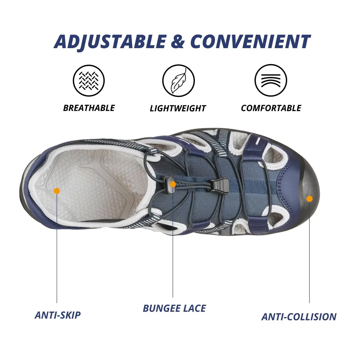CAMEL CROWN Men's Waterproof Hiking Sandals 12.5 | Breathable & Durable Outdoor Water Sandals - view 3