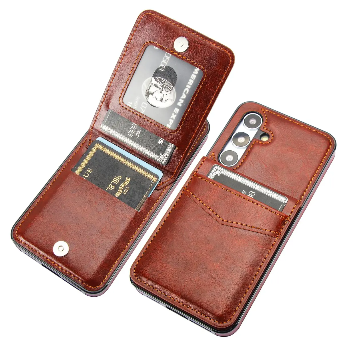 KIHUWEY Samsung Galaxy S24 Wallet Case with Credit Card Holder | Premium Leather Flip Cover with Kickstand & Full Protection - main product image