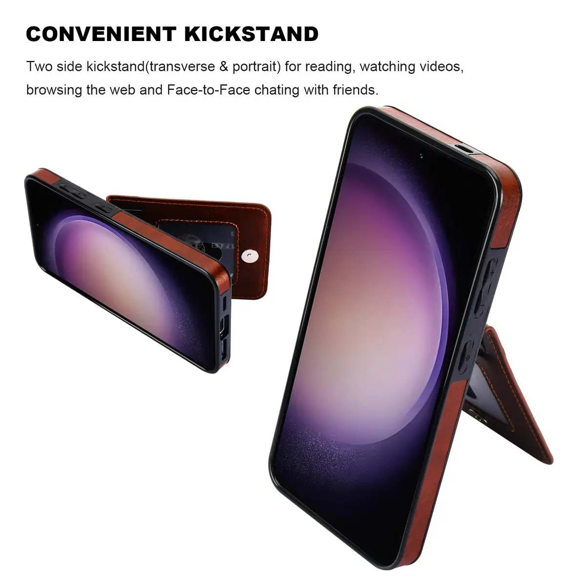 KIHUWEY Samsung Galaxy S24 Wallet Case with Credit Card Holder | Premium Leather Flip Cover with Kickstand & Full Protection - view 5