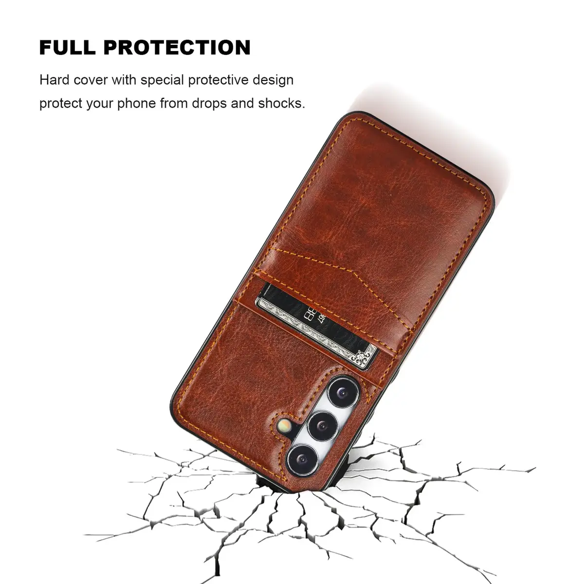 KIHUWEY Samsung Galaxy S24 Wallet Case with Credit Card Holder | Premium Leather Flip Cover with Kickstand & Full Protection - view 6