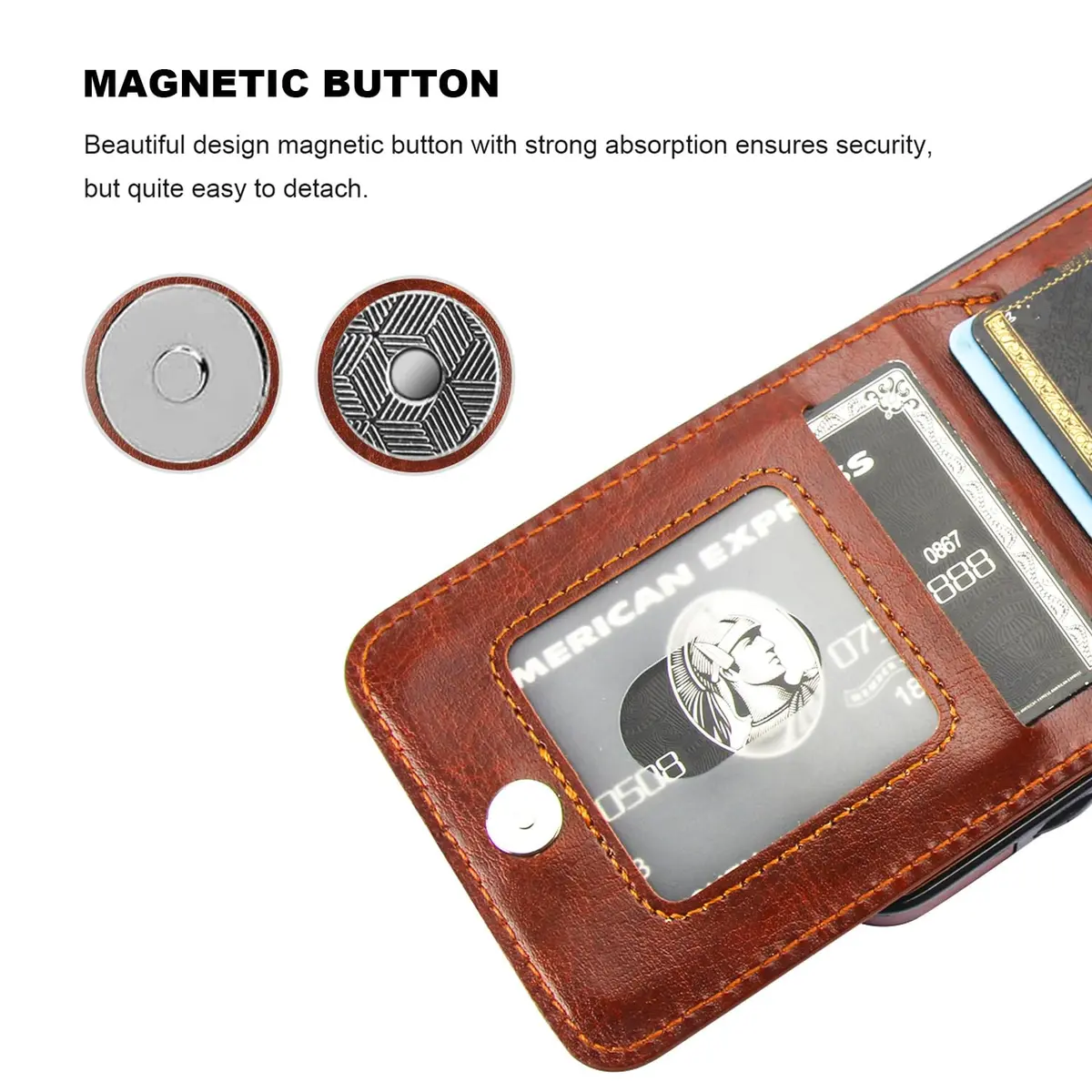 KIHUWEY Samsung Galaxy S24 Wallet Case with Credit Card Holder | Premium Leather Flip Cover with Kickstand & Full Protection - view 7