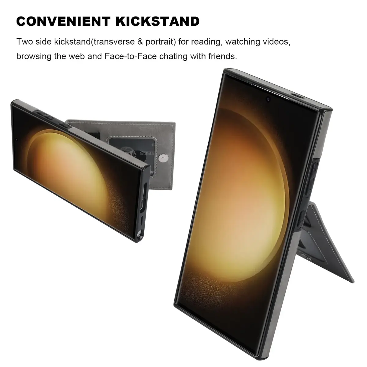 KIHUWEY Samsung Galaxy S24 Ultra Case Wallet with Credit Card Holder | Premium Leather Flip Cover with Kickstand & Full Protection - view 5