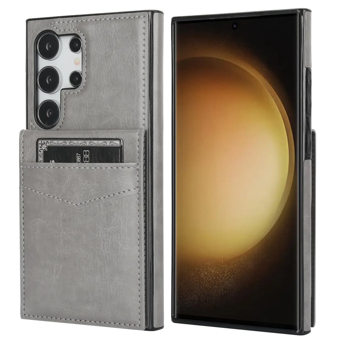 KIHUWEY Samsung Galaxy S24 Ultra Case Wallet with Credit Card Holder | Premium Leather Flip Cover with Kickstand & Full Protection - view 3