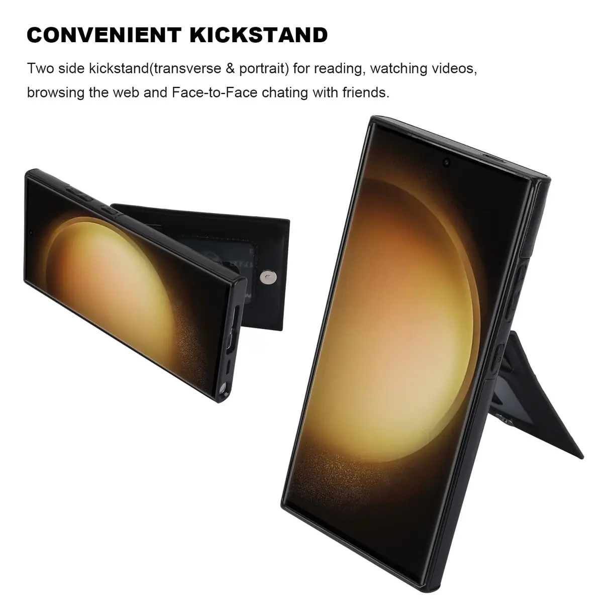 KIHUWEY Samsung Galaxy S24 Ultra Wallet Case with Credit Card Holder | Premium Leather Flip Cover with Kickstand & Full Protection - view 5