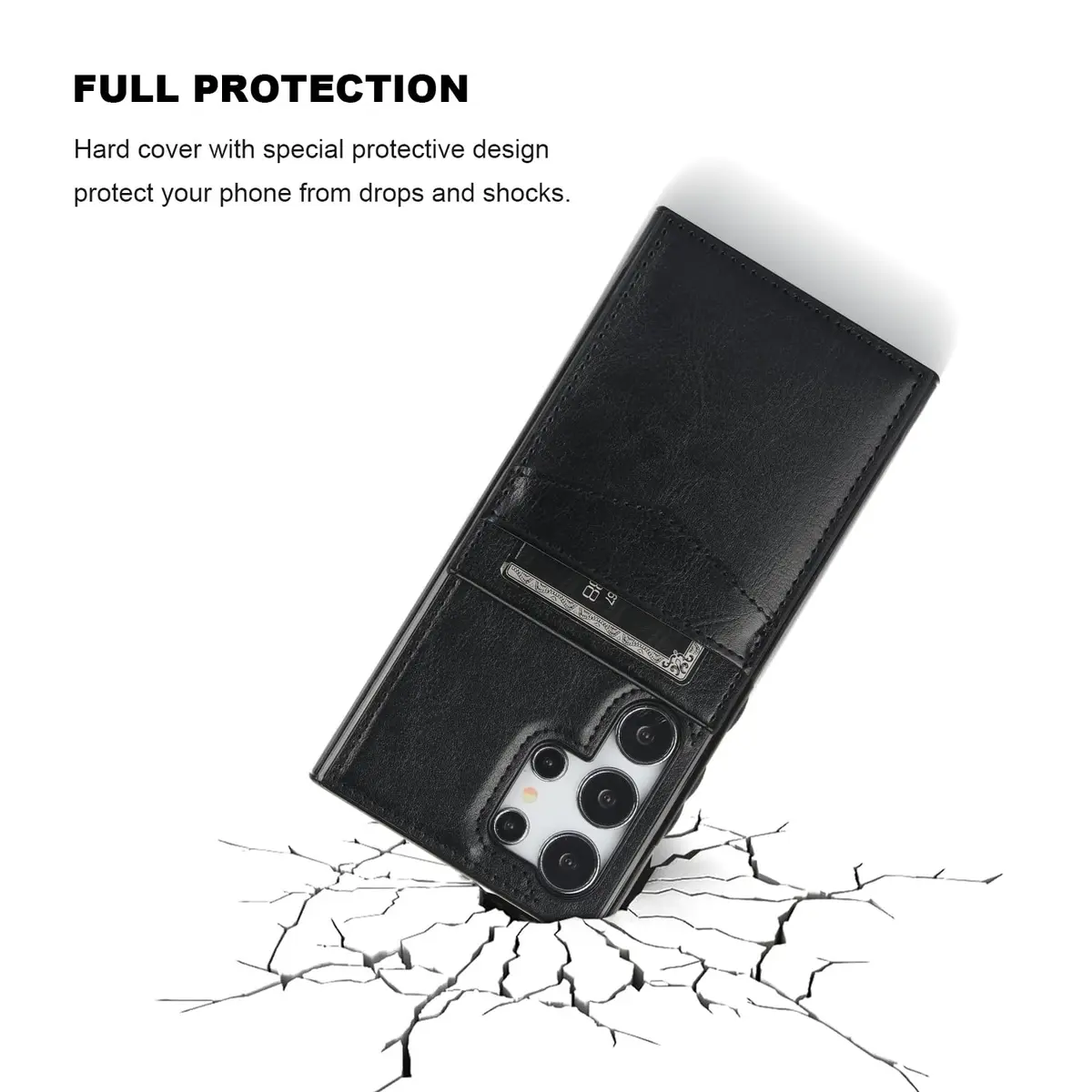 KIHUWEY Samsung Galaxy S24 Ultra Wallet Case with Credit Card Holder | Premium Leather Flip Cover with Kickstand & Full Protection - view 6