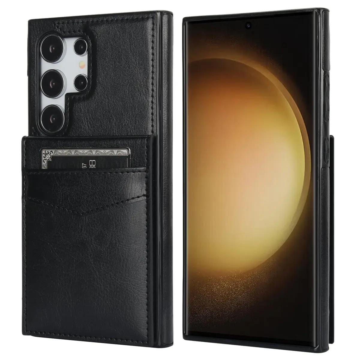 KIHUWEY Samsung Galaxy S24 Ultra Wallet Case with Credit Card Holder | Premium Leather Flip Cover with Kickstand & Full Protection - view 3