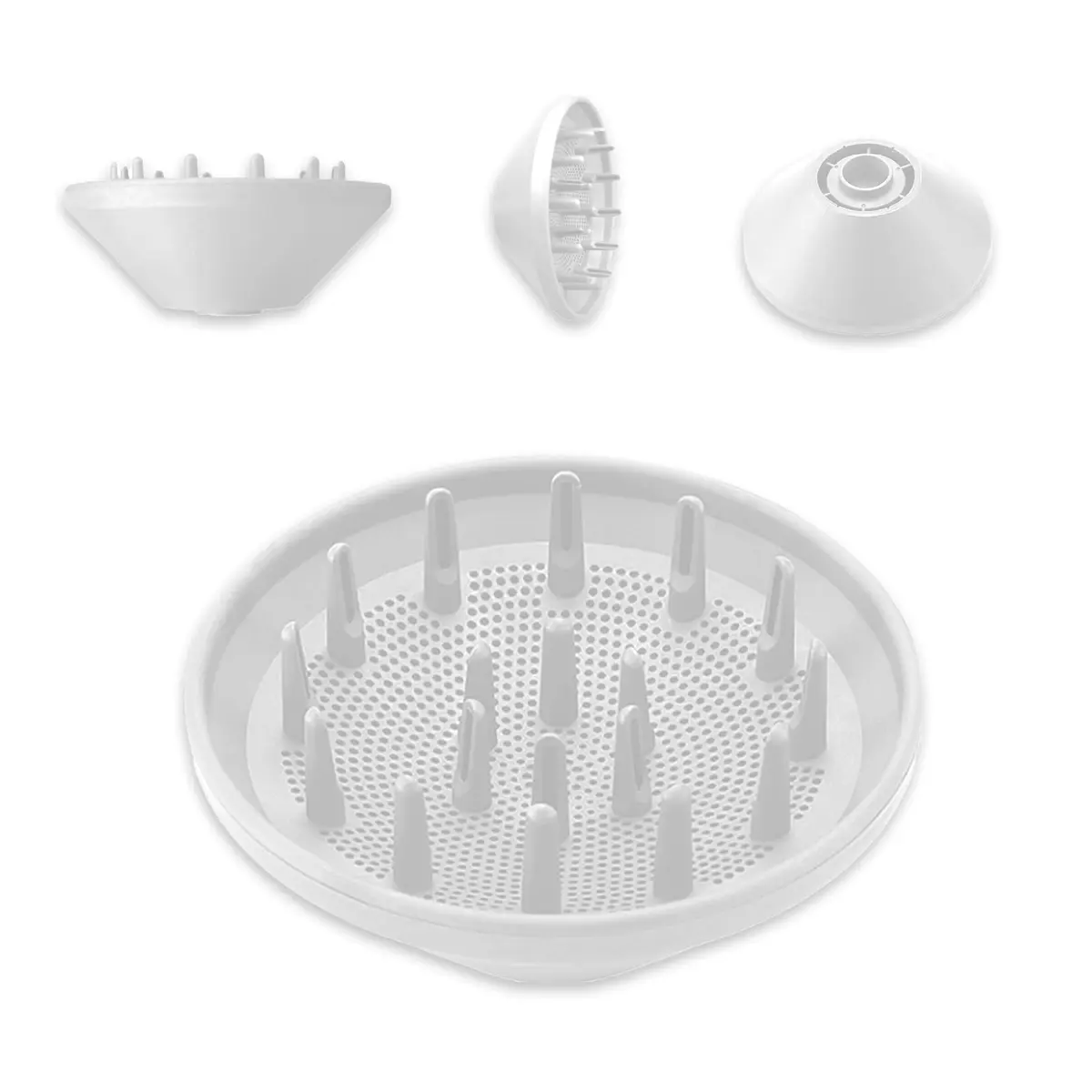 SEICHYGO 360° Rotating Diffuser Attachment Compatible with Laifen Swift Hair Dryer, White | Diffuses Air for Curly & Wavy Hair - main product image