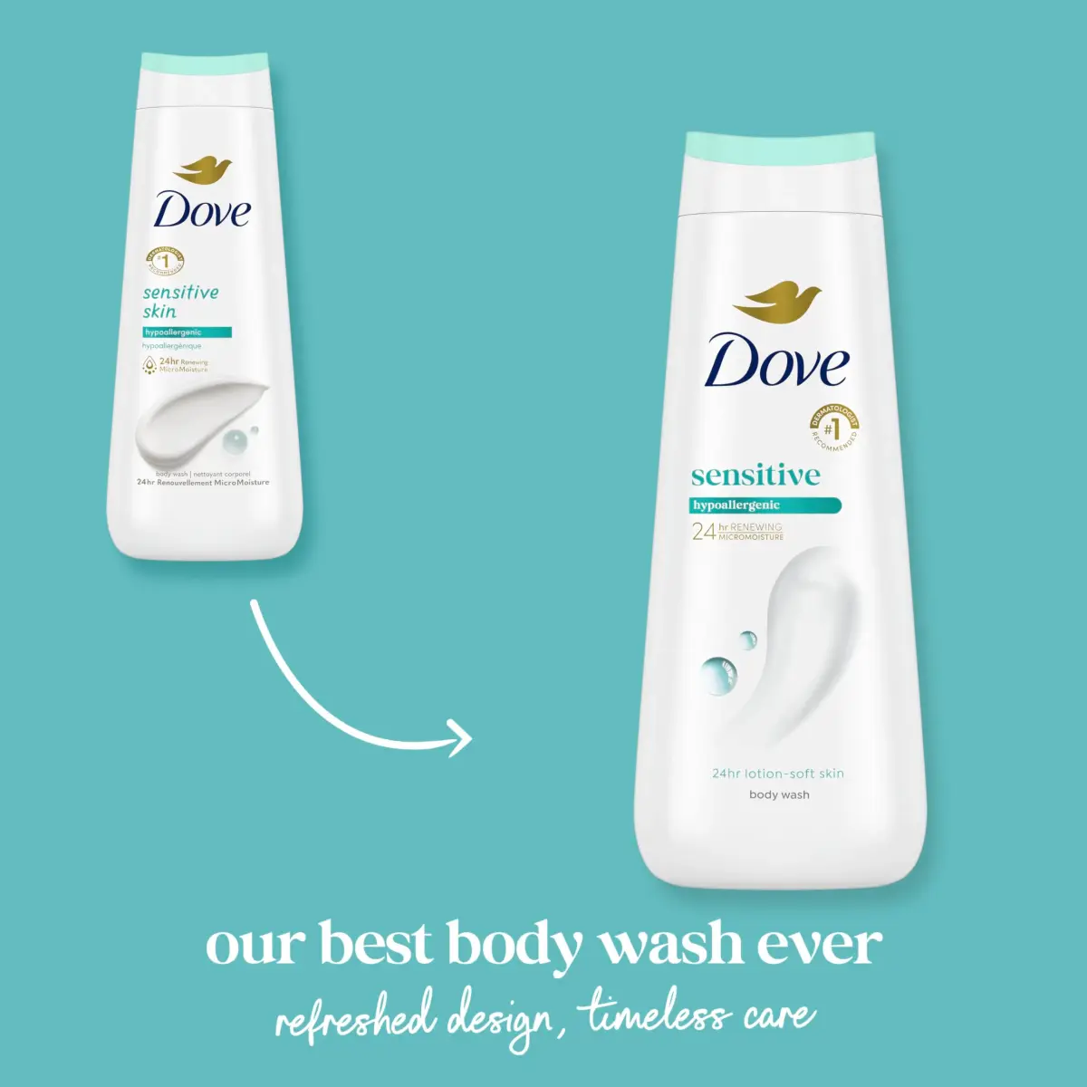 Dove Sensitive Skin Nourishing Body Wash | Authentic USA Import - view 3