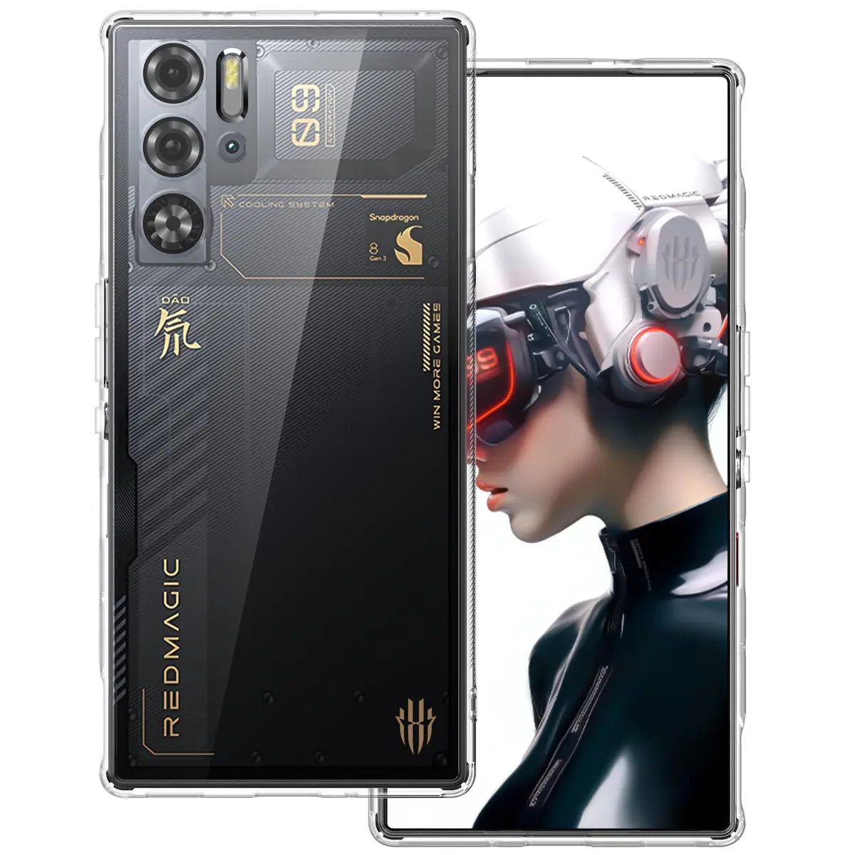 Foluu Slim Fit Case for ZTE Nubia Red Magic 9 Pro 16cm (6.4in) | Translucent Matte PC Back & TPU Bumper - view 9