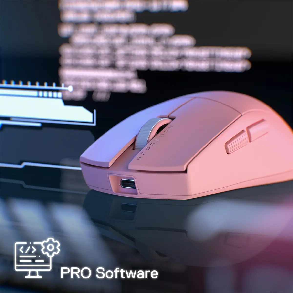 Redragon M916 Wireless Gaming Mouse 55G | 26K DPI, 5 Programmable Buttons, Ultra-Light, Ergonomic Design - view 8