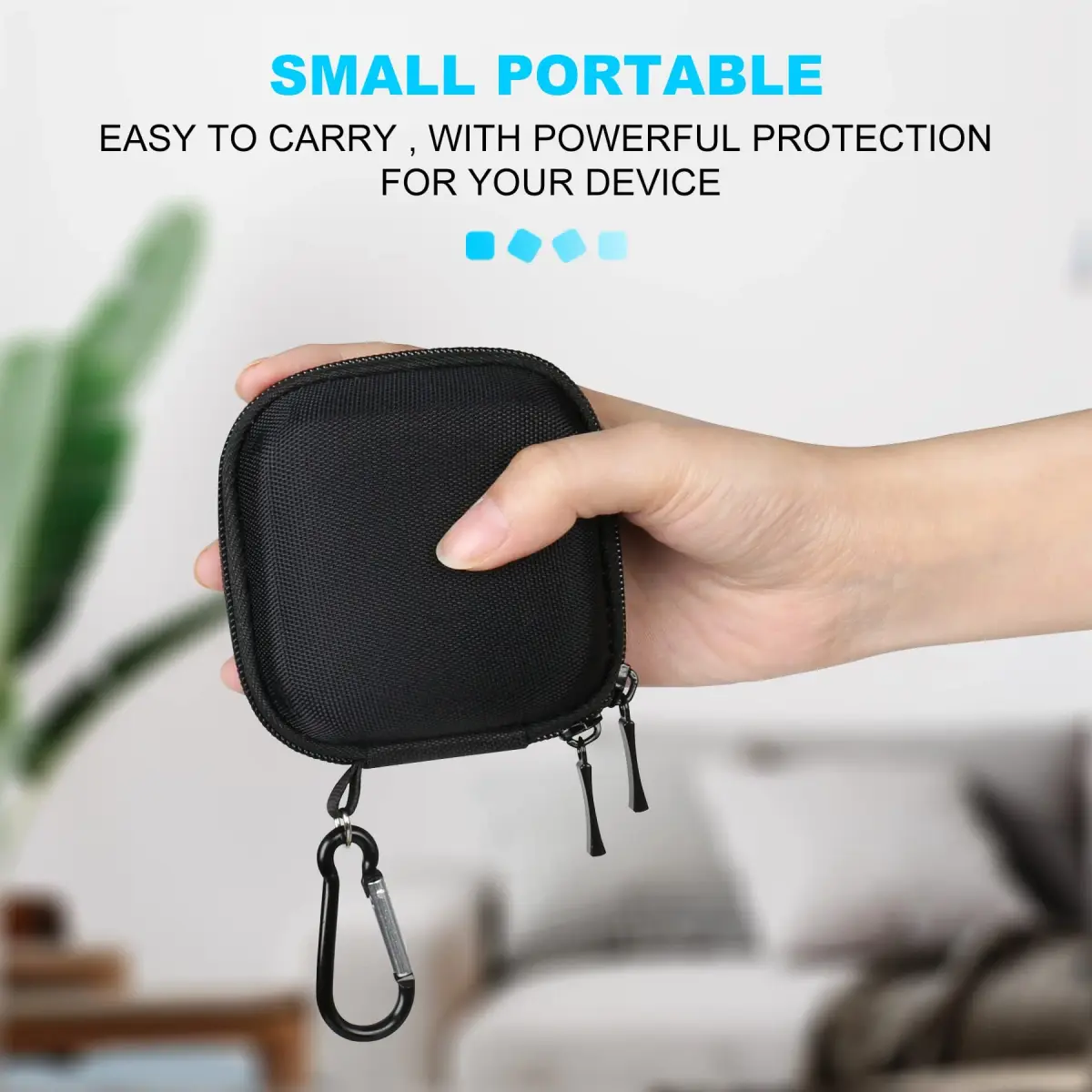Lacdo Black Portable Hard Drive Case | Shockproof & Water-Repellent Storage for Crucial SSDs - view 5