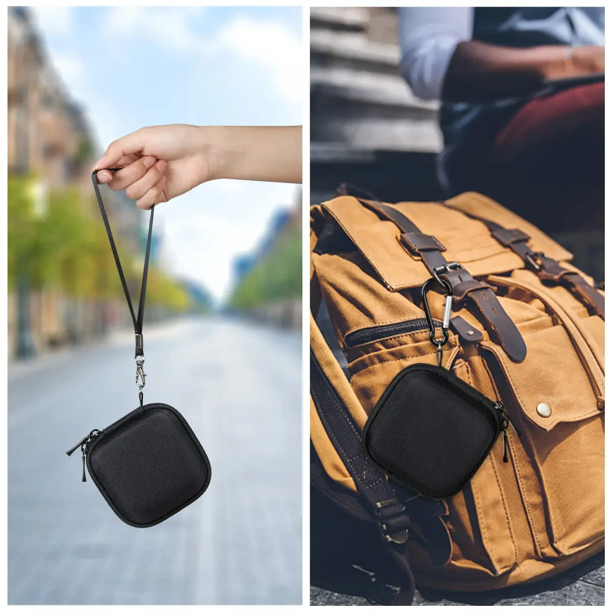 Lacdo Black Portable Hard Drive Case | Shockproof & Water-Repellent Storage for Crucial SSDs - view 7
