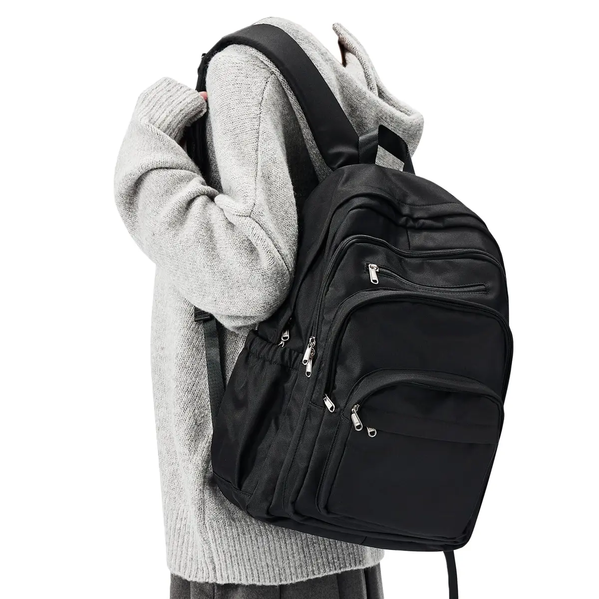 Lendolk College Backpack For Women Men, High School Backpack with Lots of Pockets, 35cm x 17cm x 48cm (13.8in x 6.7in x 18.9in) - main product image
