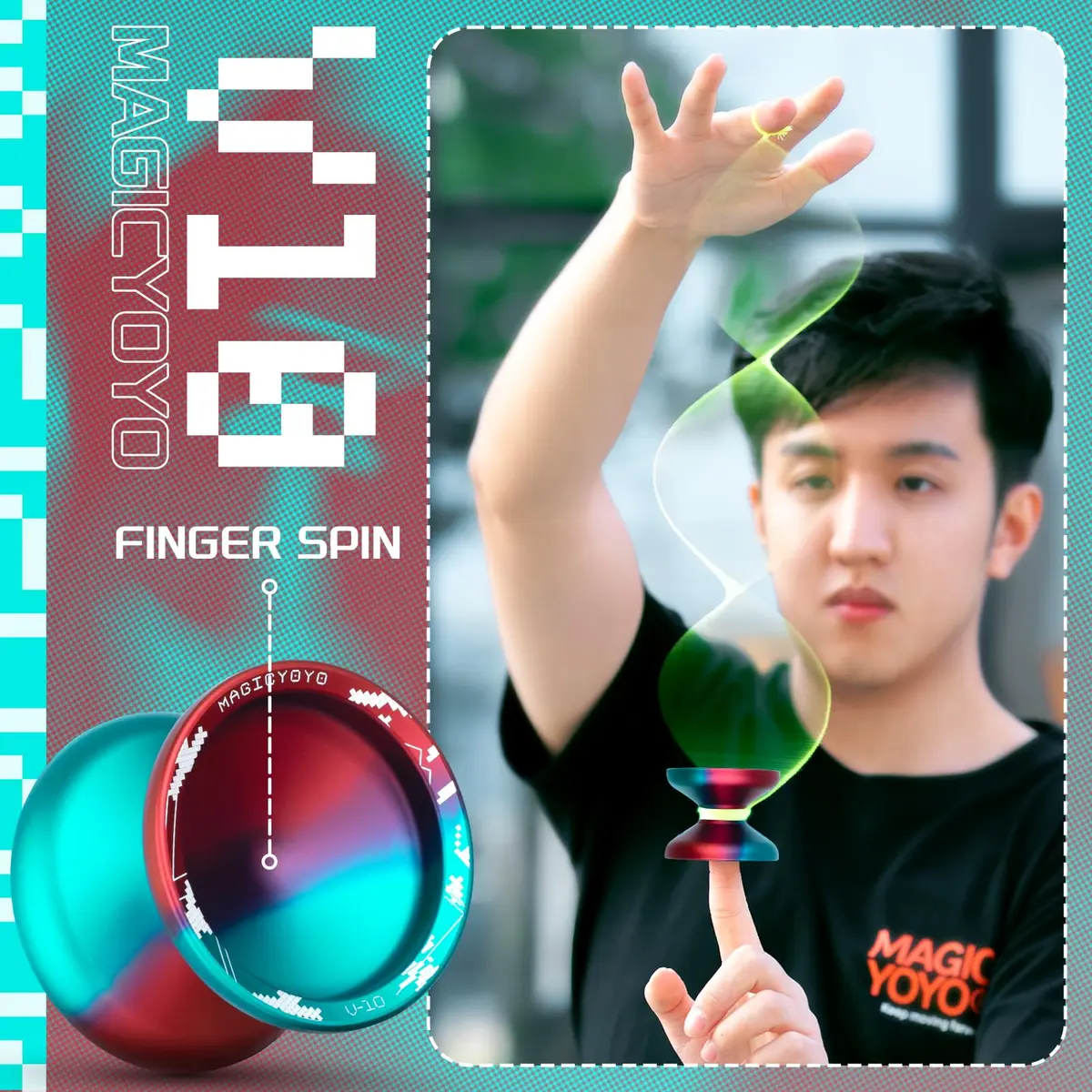 MAGICYOYO Pack of 2 Yo-yos | Responsive & Unresponsive Yoyo for Kids & Adults (Blue Red & Black) | Durable Plastic & Aluminum - view 2