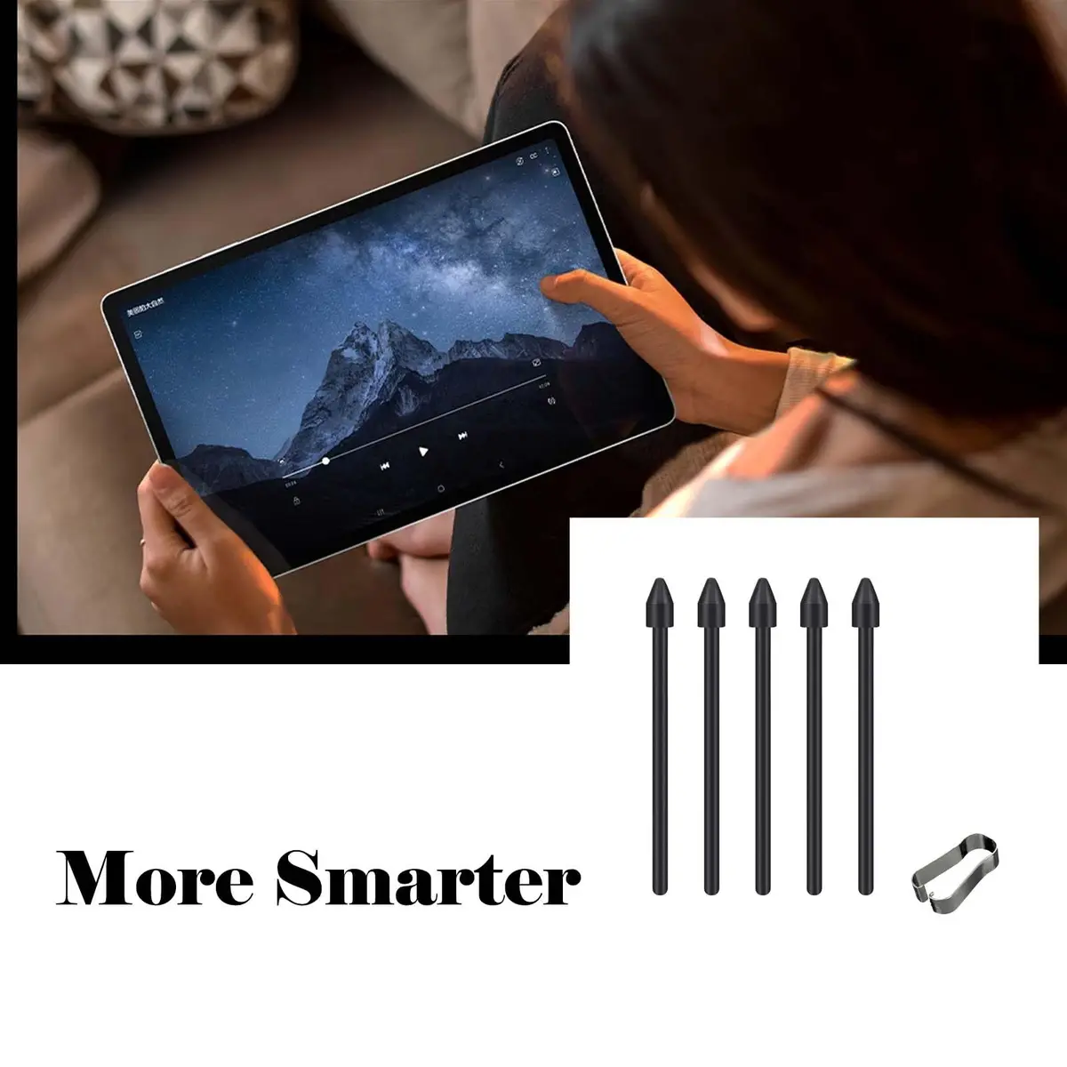 CaoXiong 5 Pcs Galaxy Tab S9 FE S Pen Tips | Titanium Alloy Durable Replacement for Samsung Galaxy Tab S9 FE Stylus - view 5