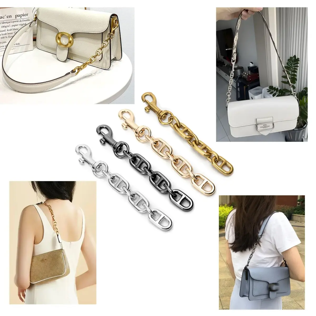 COICOIC Black 2Pcs Purse Strap Extender | 12cm (4.7") - view 6