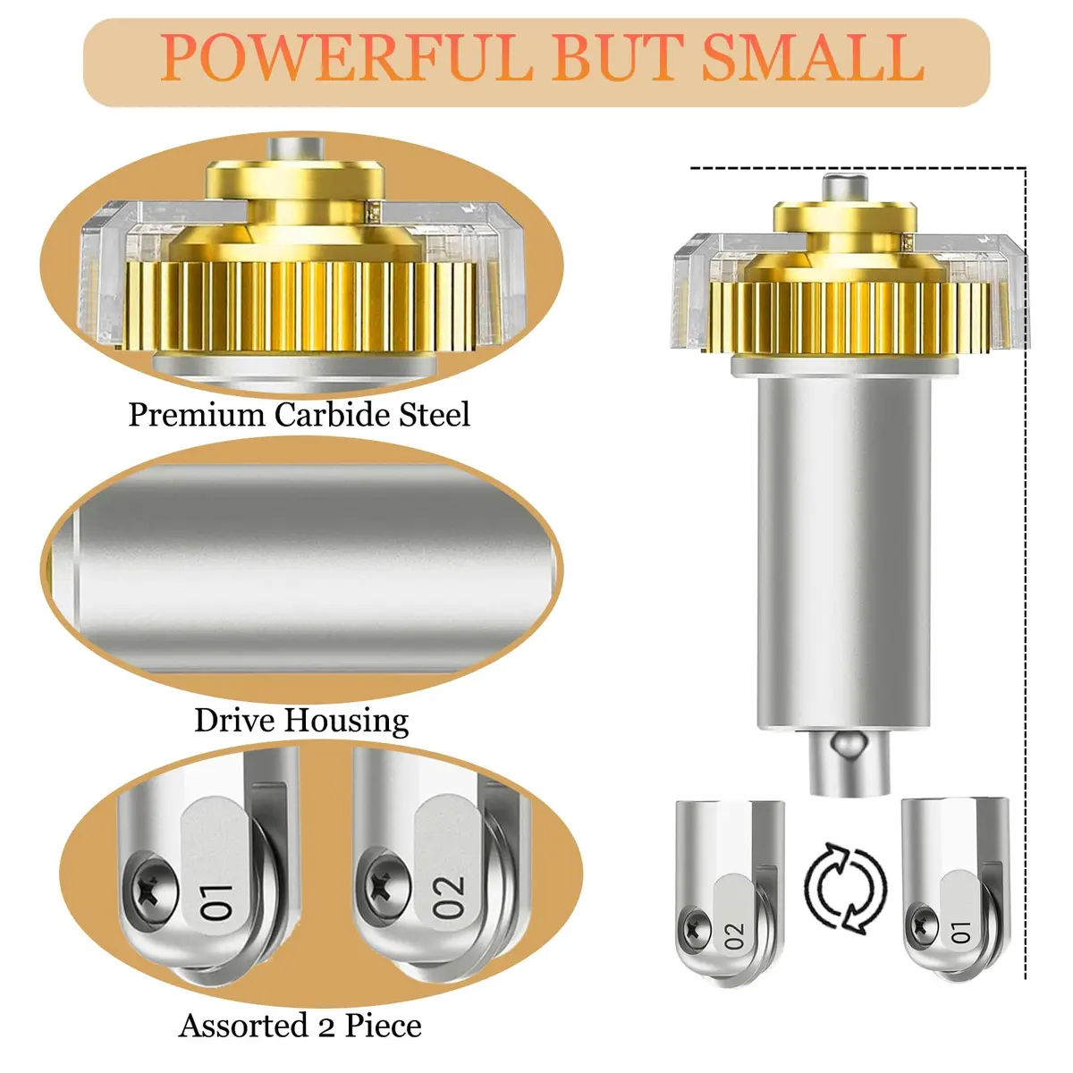 UTNVBTR Scoring Wheel Combo Pack Tool for Cricut Maker 3/Maker 4, Single & Double Scoring Wheel Tips with Drive Housing | Precision Crafting Tool - view 3