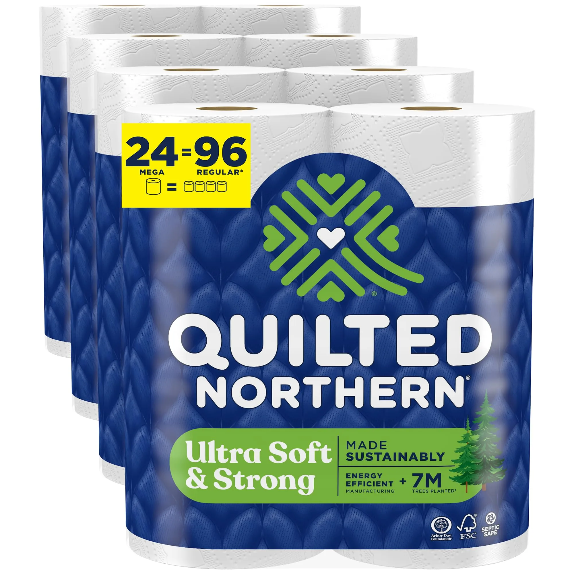 Quilted Northern Ultra Soft & Strong Toilet Paper, 24 Mega Rolls | 5X Stronger When Wet - main product image
