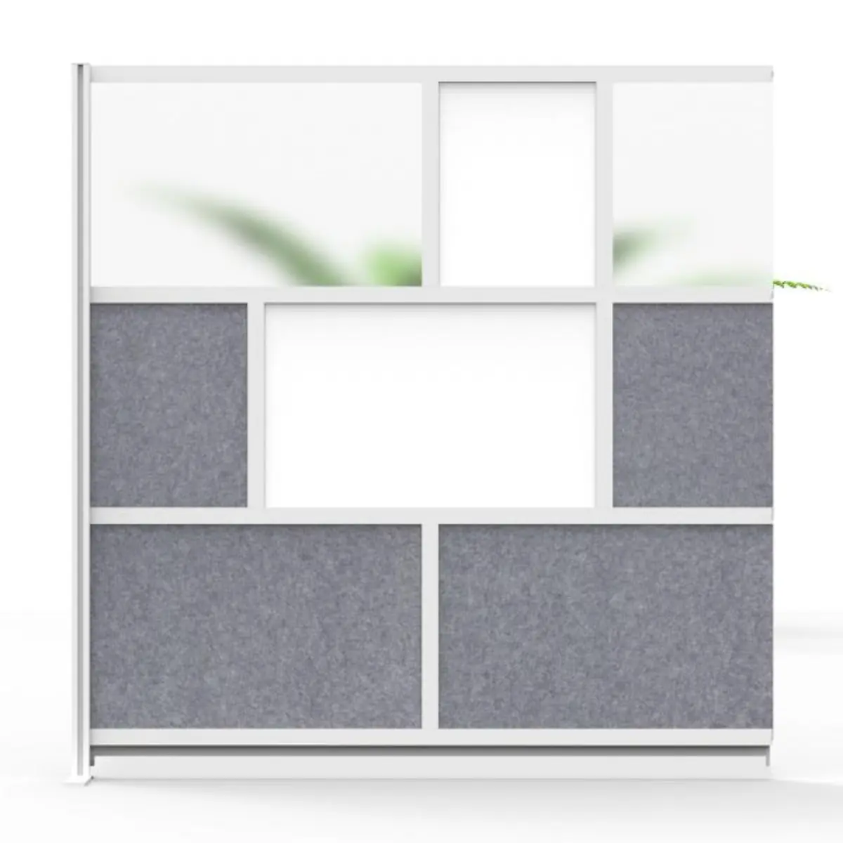 Luxor MW-7070-XWCG Modular Room Divider Wall System - 70" x 70" Add-On Wall - Silver Frame, Whiteboard | Versatile Office & Classroom Solution - view 2