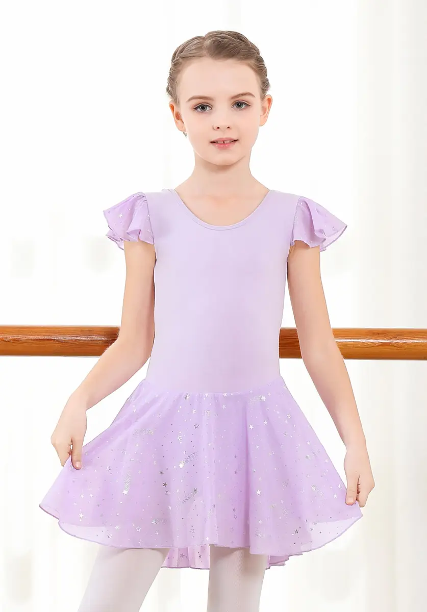 DIPUG Girls Dance Dress Ballet Leotards for Girls 2-12Y | Breathable, Elegant & Comfortable - view 2