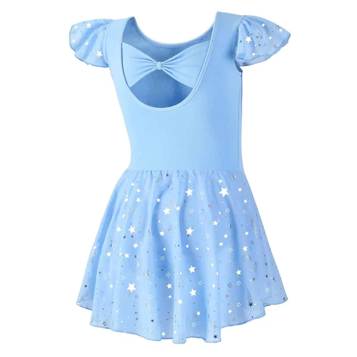 DIPUG Ballet Leotards for Girls Toddler Dance Leotard Shiny Skirts Blue - main product image